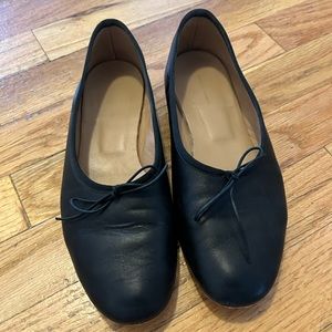 Mansur Gavriel Black Leather Flats